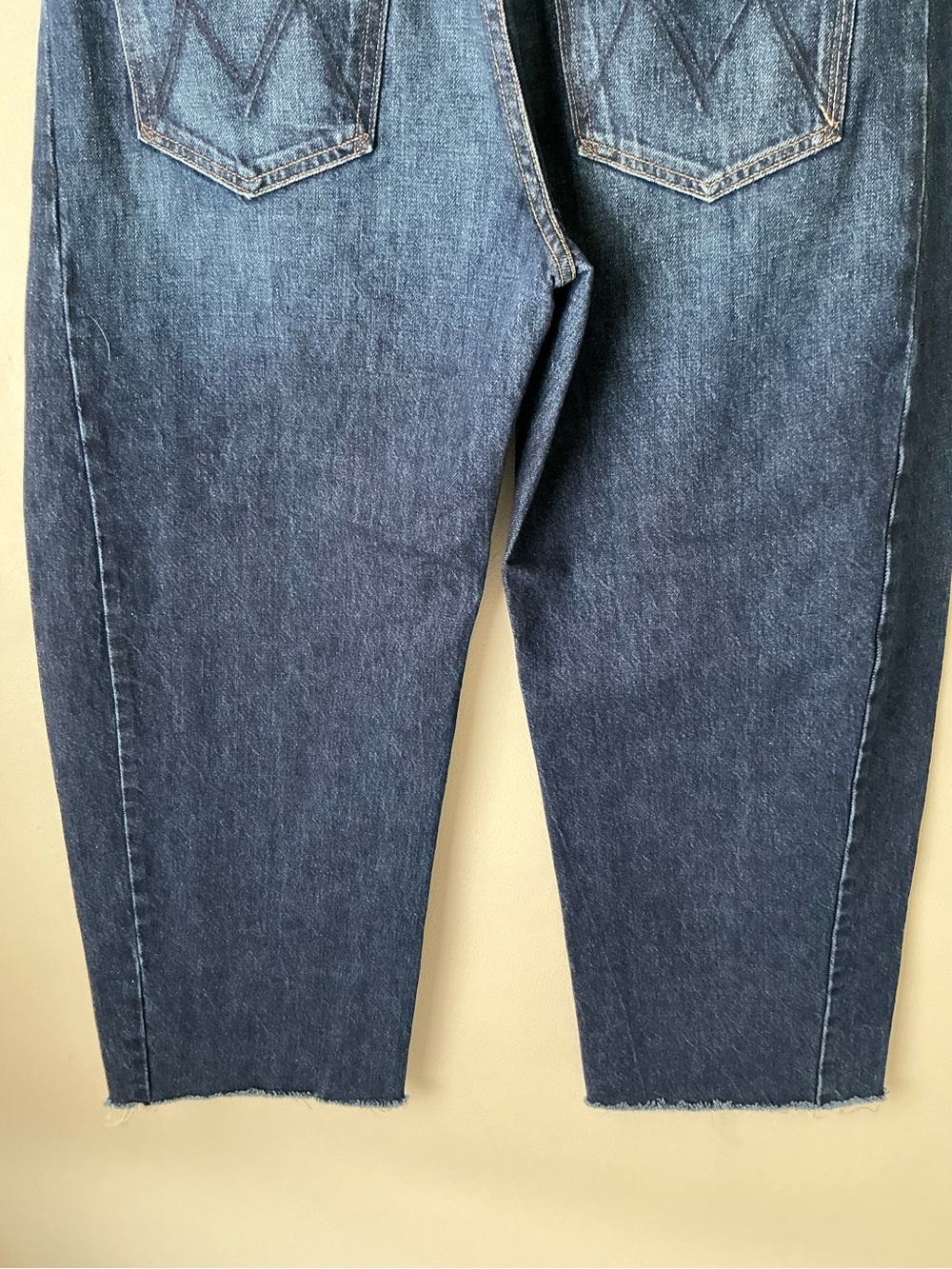 MOTHER SUPERIOR Jeans Mid-Rise Full-Pipe Flood Fray Unplugged Blue Size 29 - Picture 8 of 16
